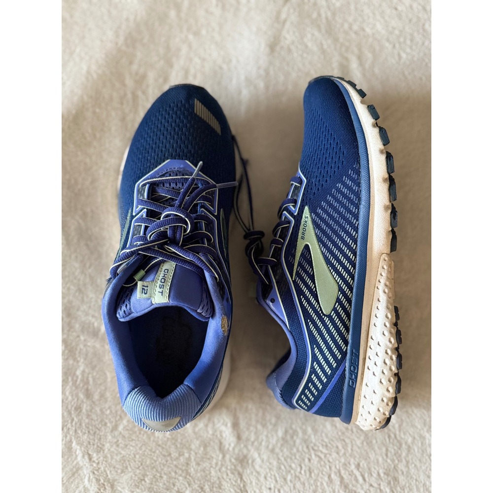 Brooks Ghost 12 Womens Running Shoes Navy Blue 1203051B413 Size 11 Medium B - Picture 2 of 9